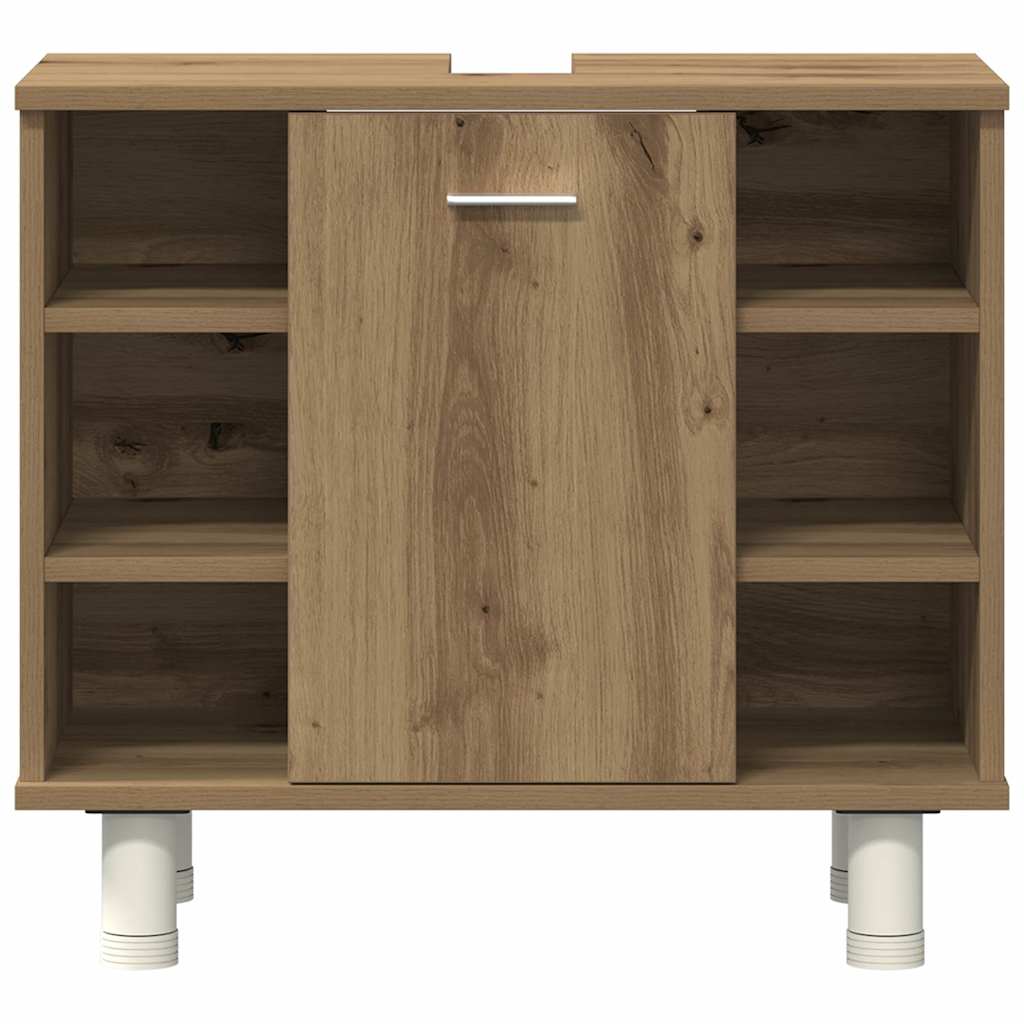 Set Mobili da Bagno 4 pz Rovere Artigianale Legno Multistrato | homemem39