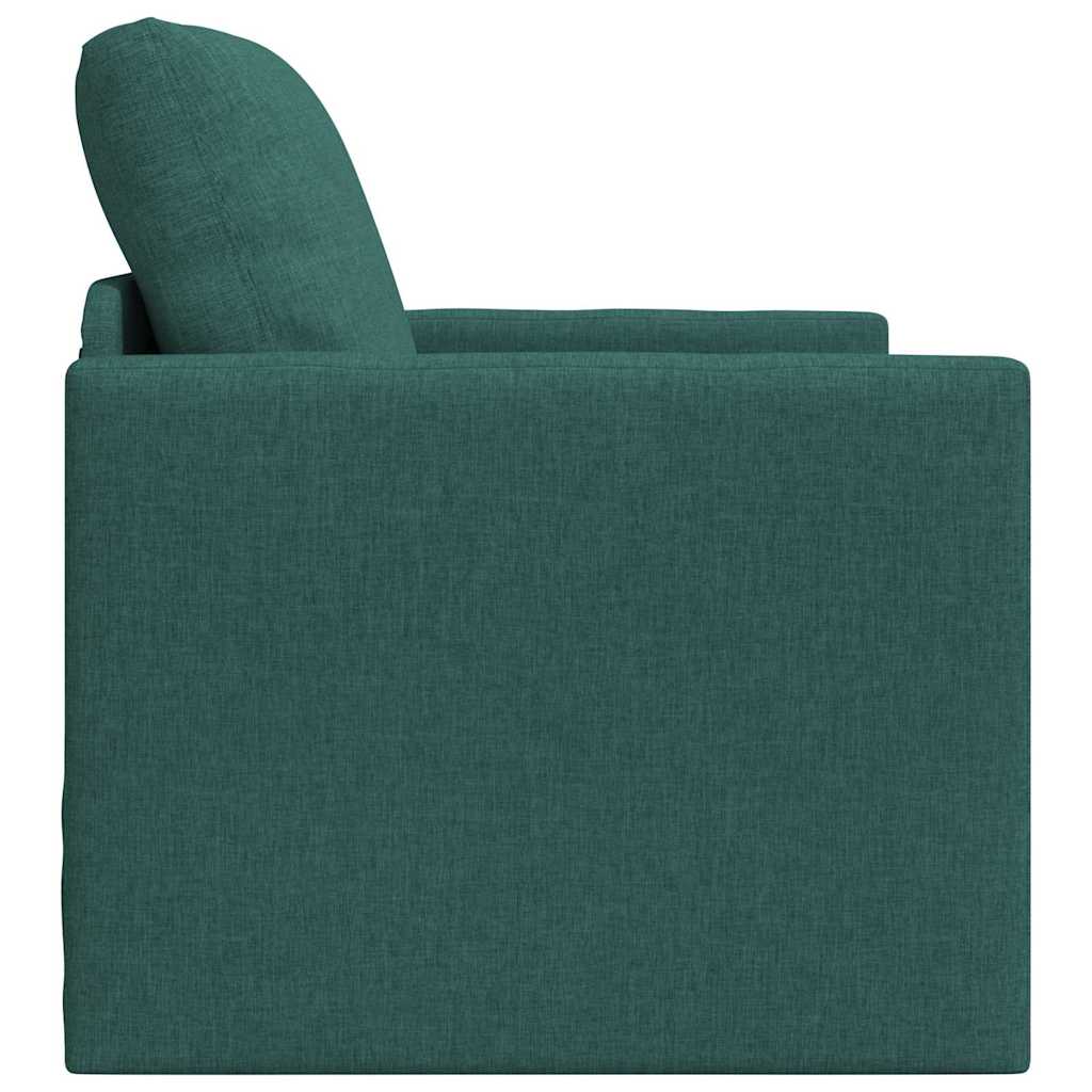 Divano Letto con cuscino Verde scuro 74 x 77 x 81 cm Tessuto