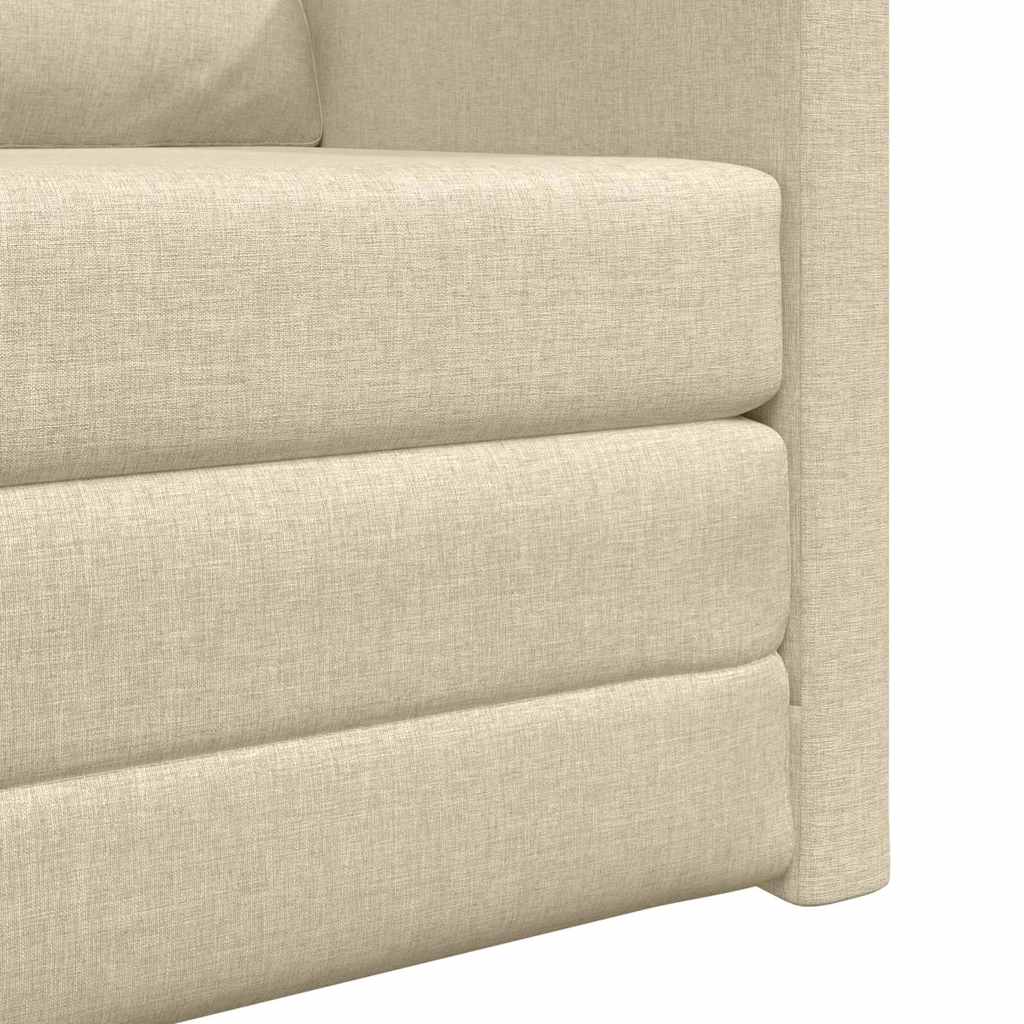 Divano Letto con cuscino Crema 74 x 77 x 81 cm Tessuto