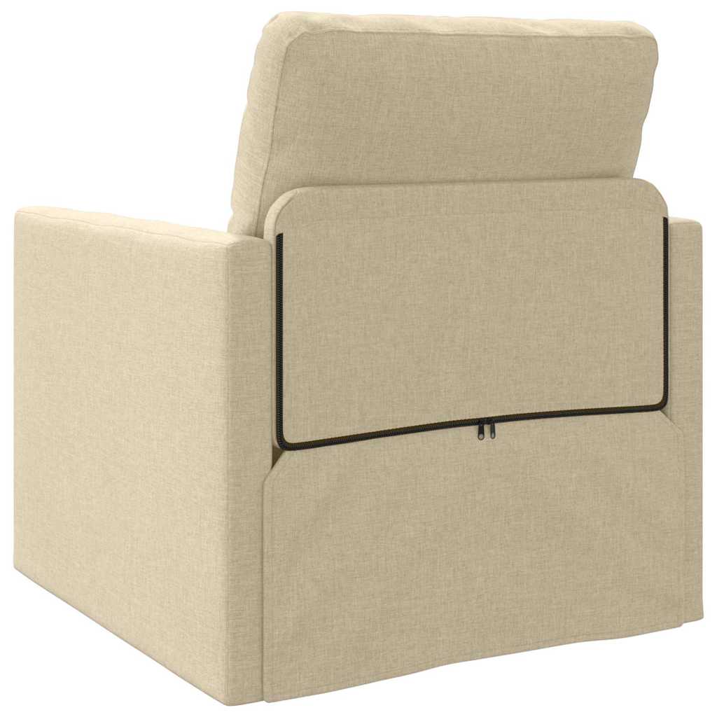 Divano Letto con cuscino Crema 74 x 77 x 81 cm Tessuto