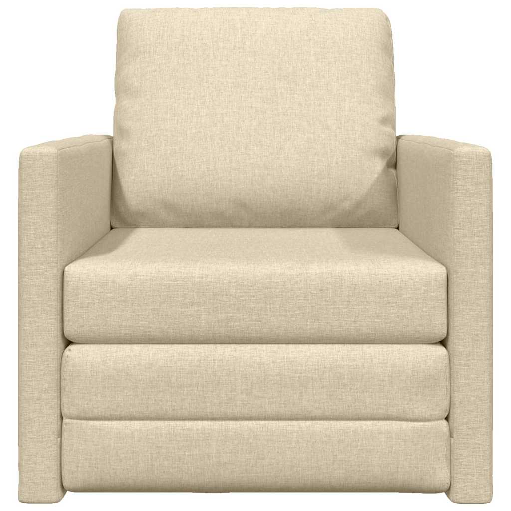 Divano Letto con cuscino Crema 74 x 77 x 81 cm Tessuto