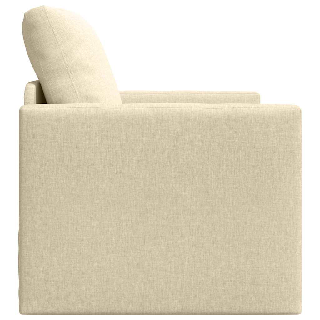 Divano Letto con cuscino Crema 74 x 77 x 81 cm Tessuto
