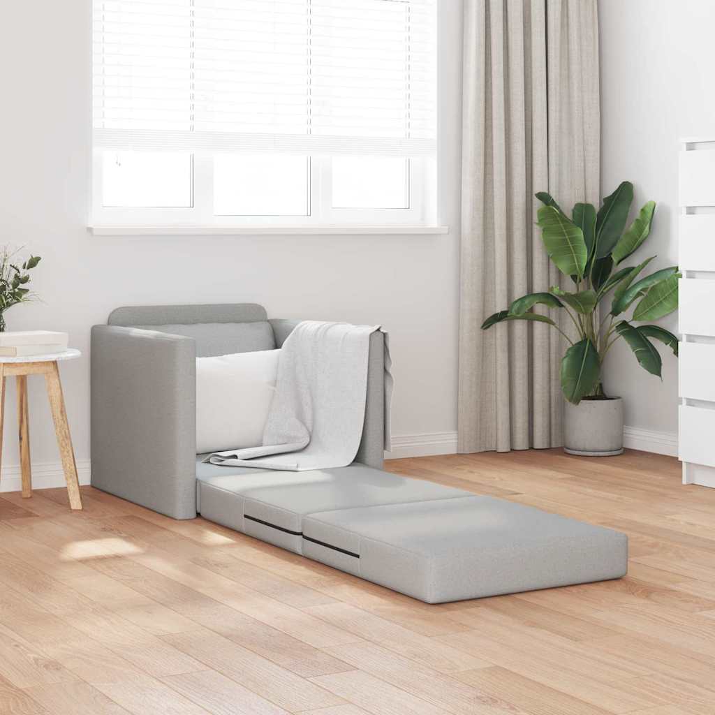 Divano Letto con cuscino Grigio nuvola 74 x 77 x 81 cm Tessuto