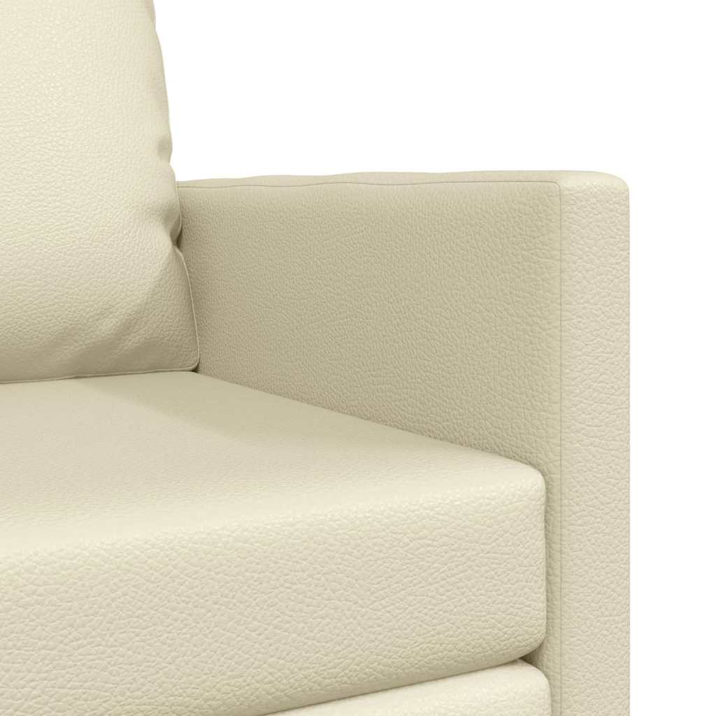 Divano Letto a Terra Crema 74 x 77 x 81 cm Pelle sintetica
