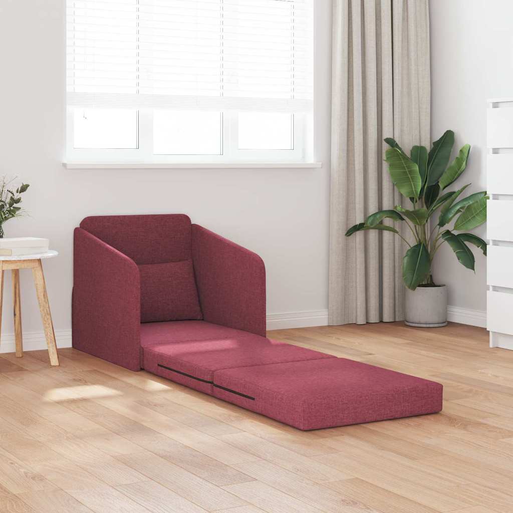 Divano letto Rosso vino 65 x 80 x 83 cm Tessuto