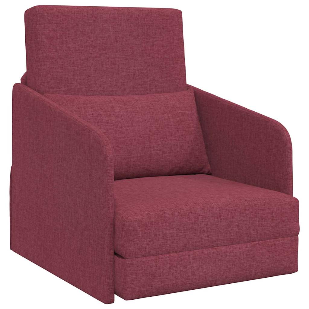 Divano letto Rosso vino 65 x 80 x 83 cm Tessuto