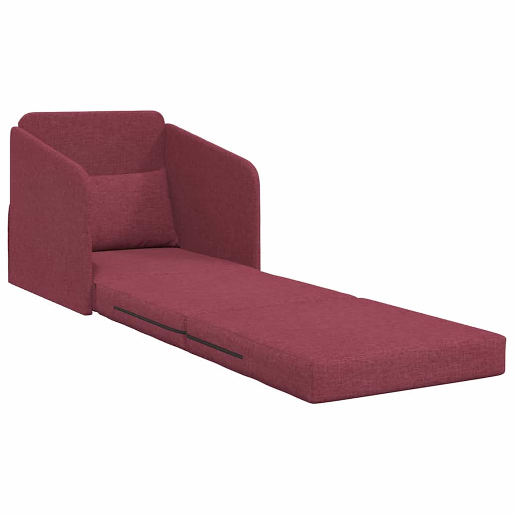Divano letto Rosso vino 65 x 80 x 83 cm Tessuto