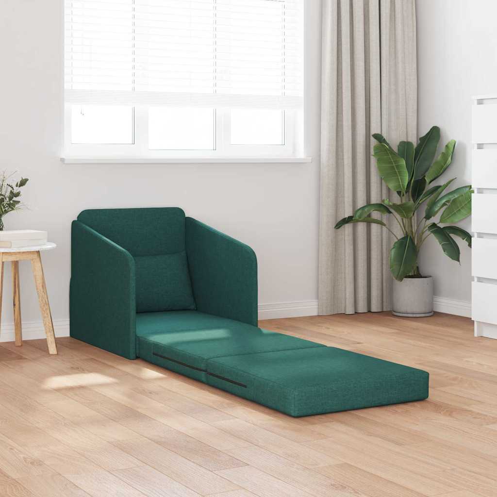 Divano letto Verde scuro 65 x 80 x 83 cm Tessuto