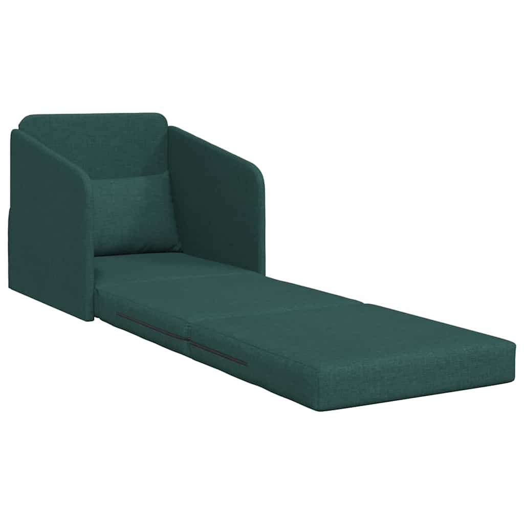 Divano letto Verde scuro 65 x 80 x 83 cm Tessuto