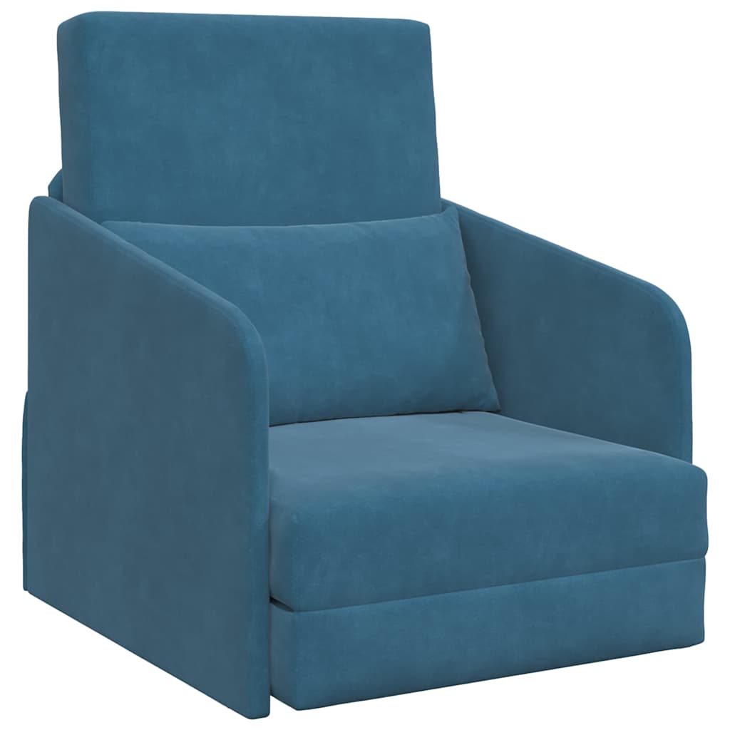 Divano letto Blu 65 x 80 x 83 cm Velluto