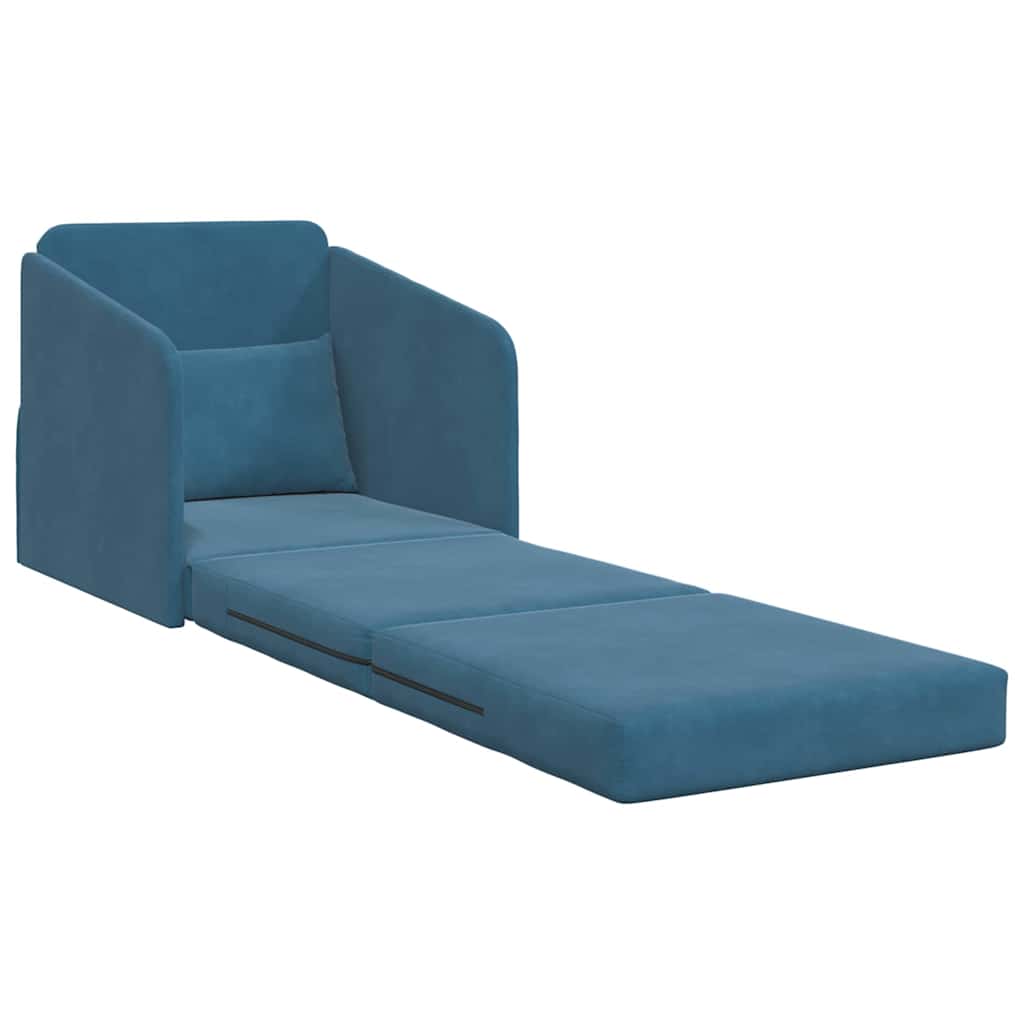 Divano letto Blu 65 x 80 x 83 cm Velluto