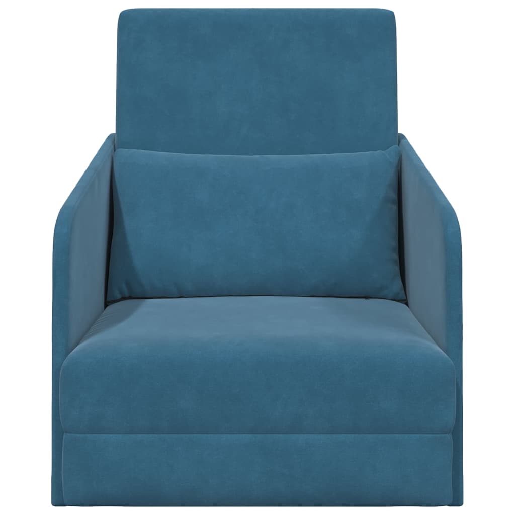 Divano letto Blu 65 x 80 x 83 cm Velluto