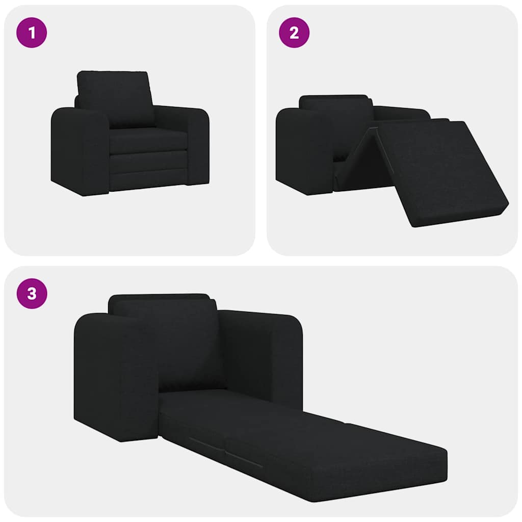 Divano letto Nero 98 x 71 x 83 cm Tessuto