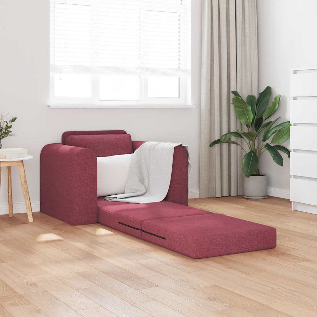 Divano letto Rosso vino 98 x 71 x 83 cm Tessuto