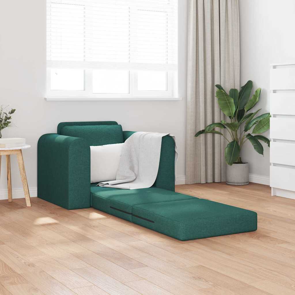 Divano letto Verde scuro 98 x 71 x 83 cm Tessuto
