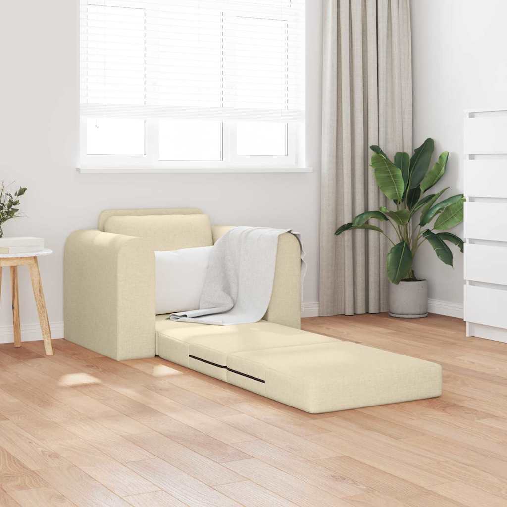Divano letto Crema 98 x 71 x 83 cm Tessuto