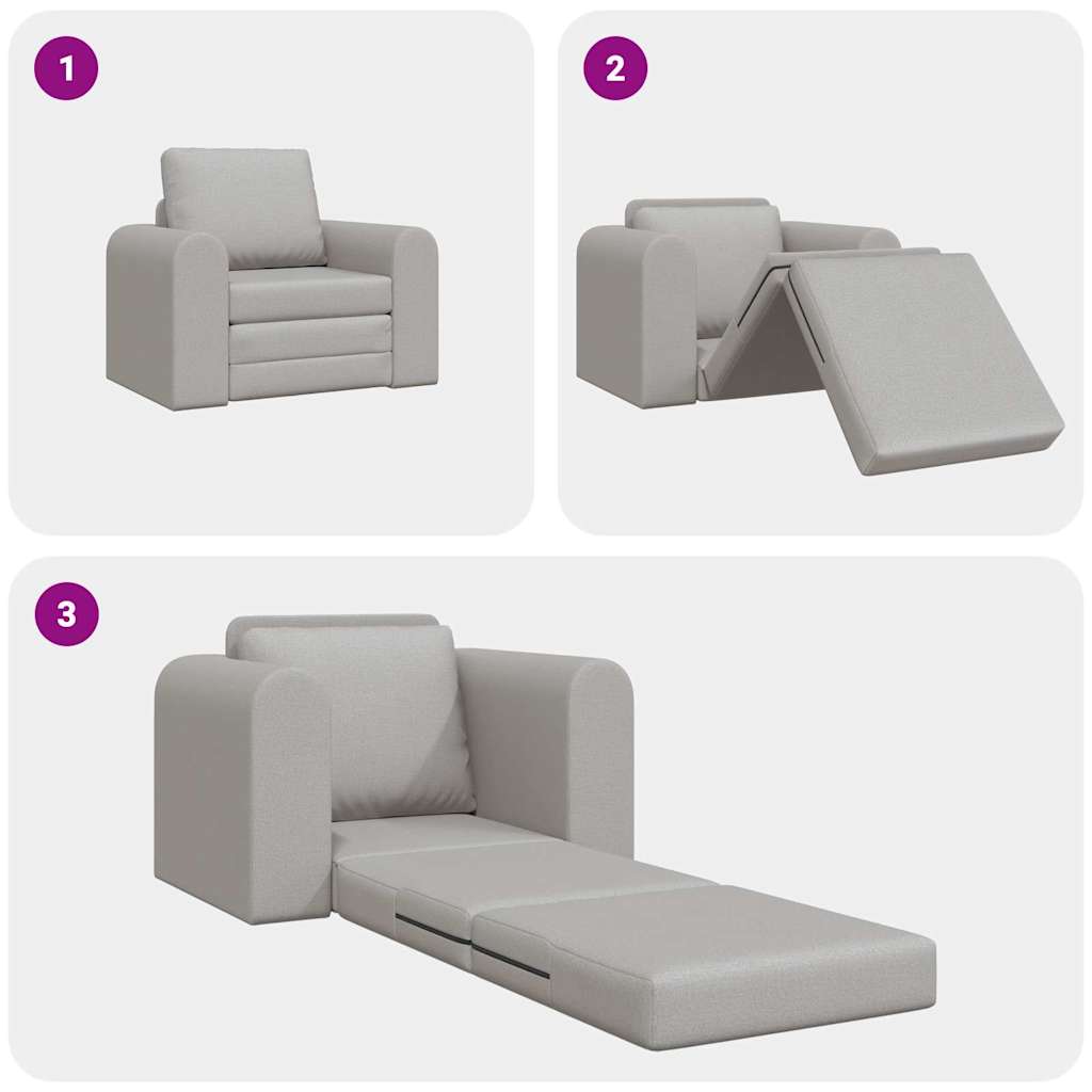 Divano letto Grigio nuvola 98 x 71 x 83 cm Tessuto