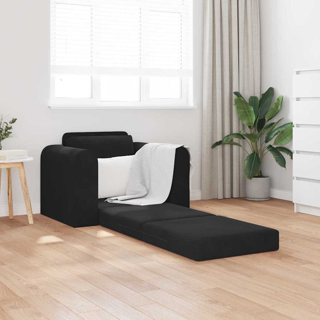 Divano letto Nero 98 x 71 x 83 cm Velluto