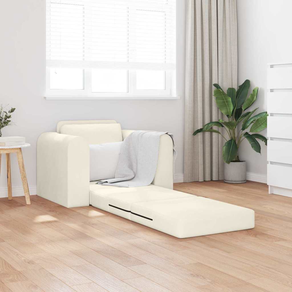 Divano letto Crema 98 x 71 x 83 cm Velluto