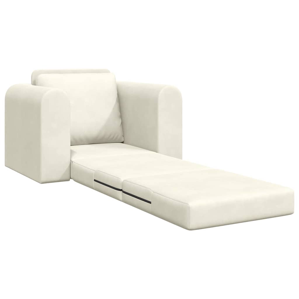 Divano letto Crema 98 x 71 x 83 cm Velluto