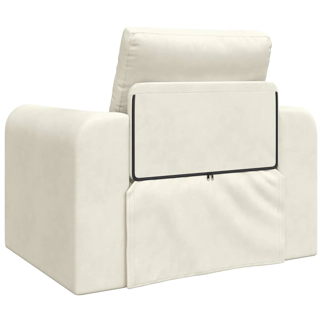 Divano letto Crema 98 x 71 x 83 cm Velluto