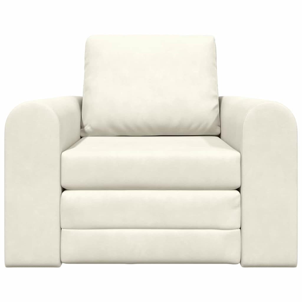 Divano letto Crema 98 x 71 x 83 cm Velluto