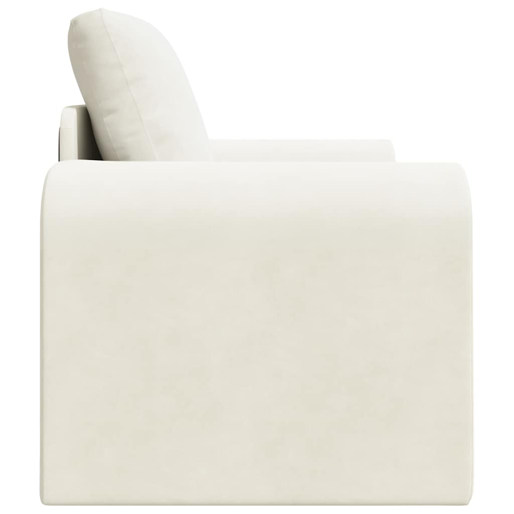 Divano letto Crema 98 x 71 x 83 cm Velluto