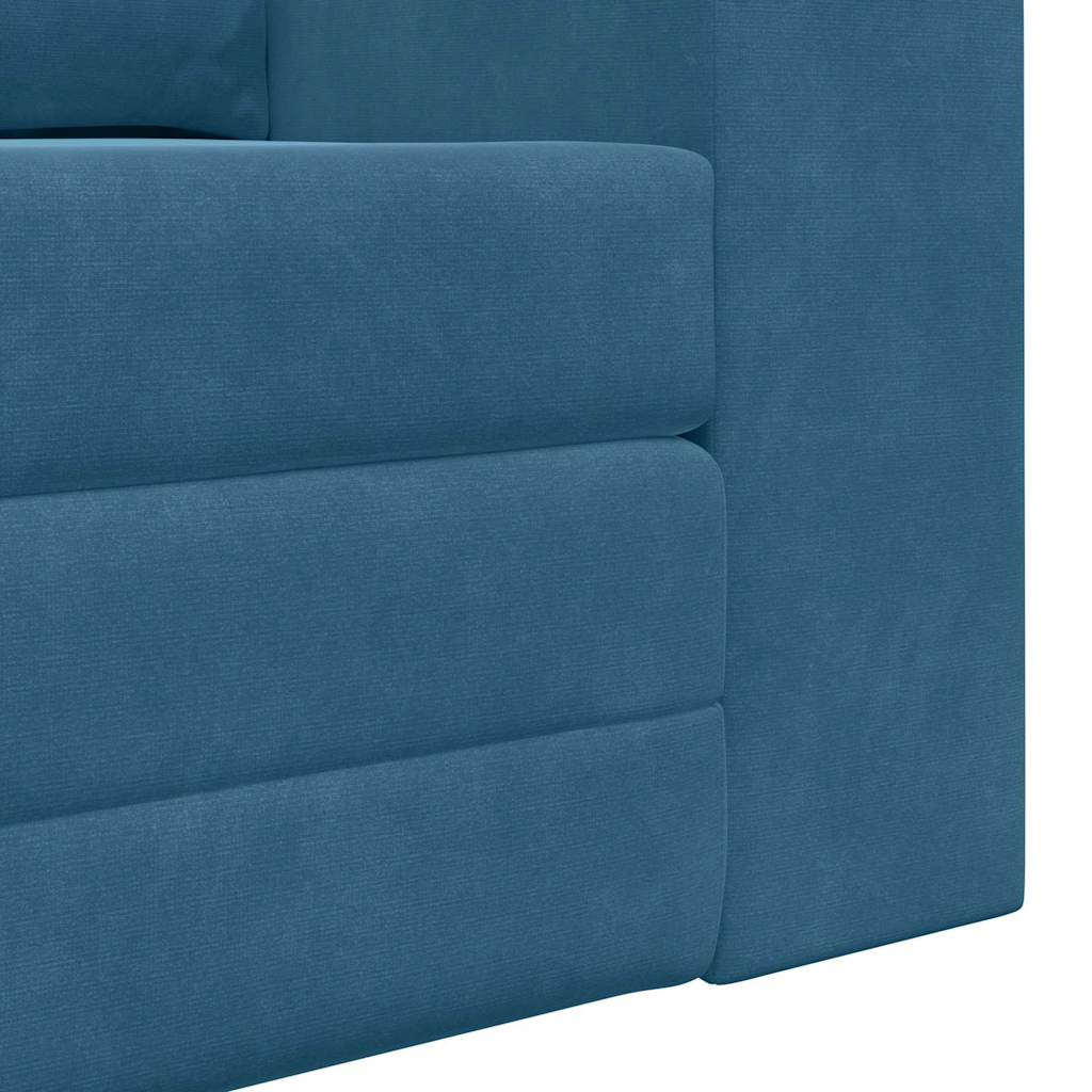 Divano letto Blu 148 x 71 x 83 cm Velluto - homemem39