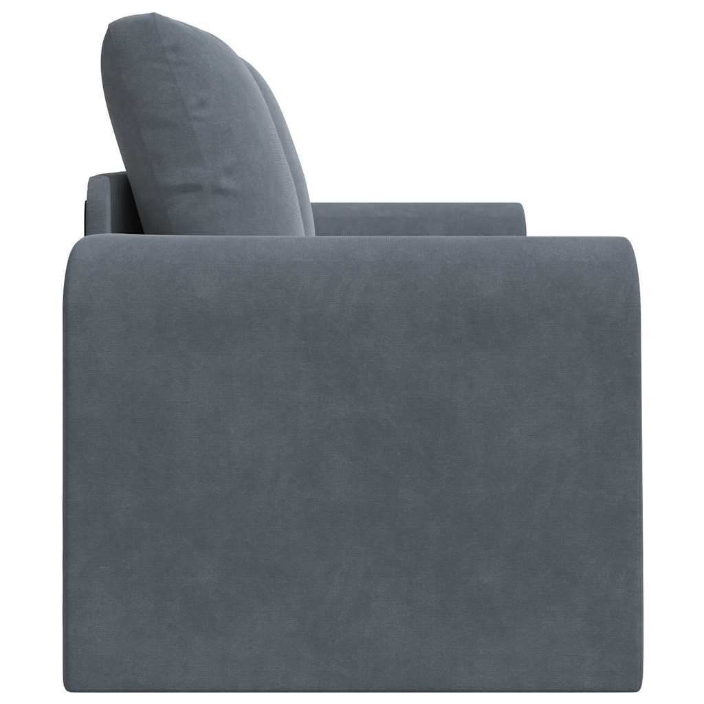 Divano letto Grigio scuro 148 x 71 x 83 cm Velluto