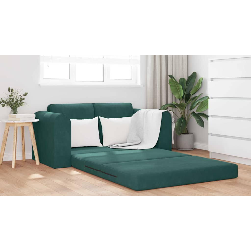 Divano letto Verde scuro 148 x 71 x 83 cm Velluto