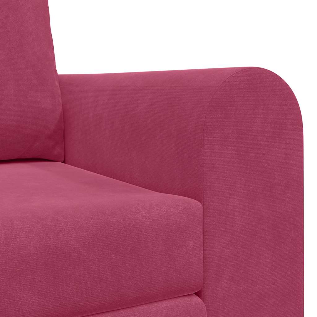 Divano letto Rosso Vino 148 x 71 x 83 cm Velluto