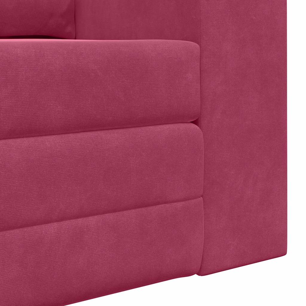 Divano letto Rosso Vino 148 x 71 x 83 cm Velluto