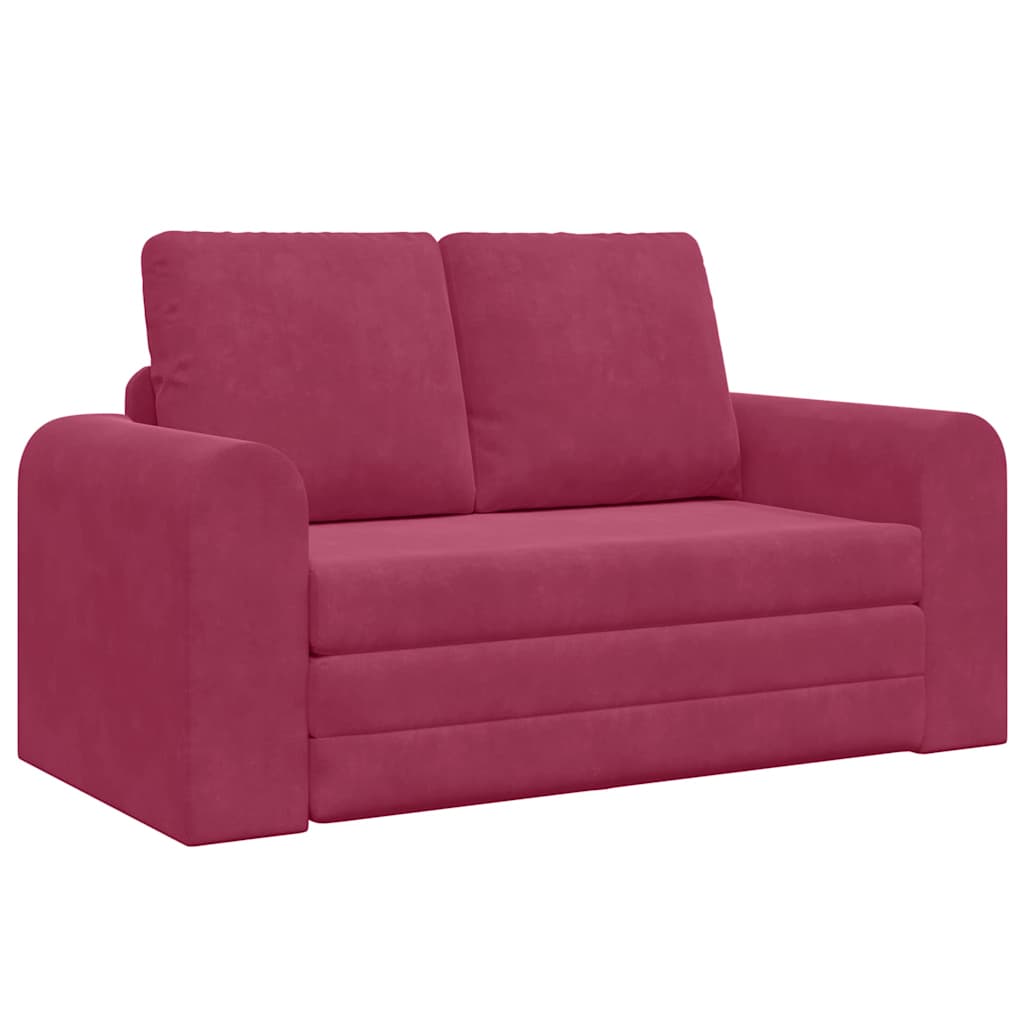 Divano letto Rosso Vino 148 x 71 x 83 cm Velluto