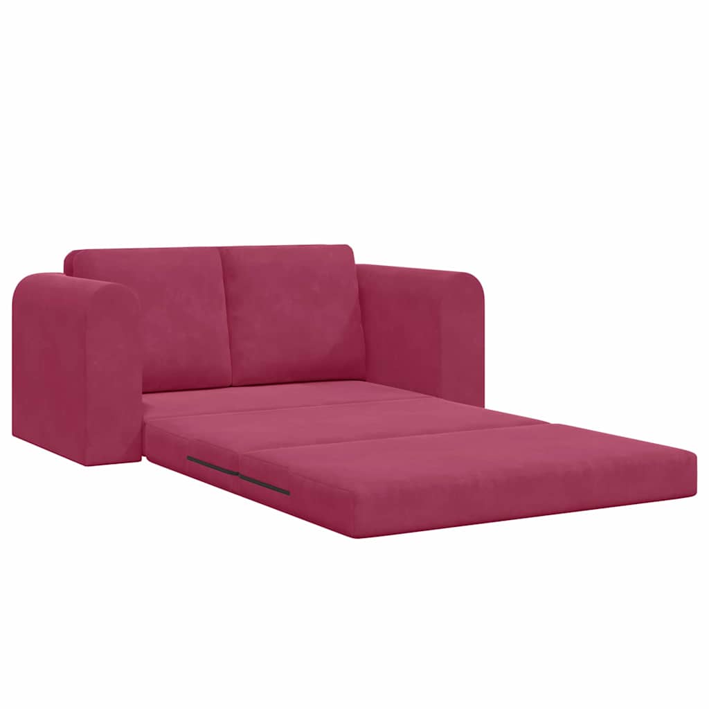 Divano letto Rosso Vino 148 x 71 x 83 cm Velluto