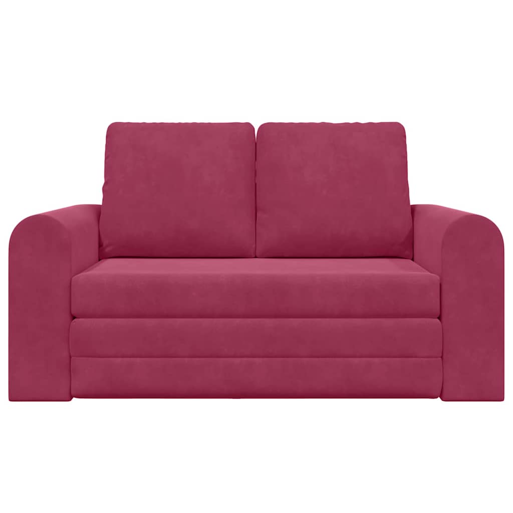 Divano letto Rosso Vino 148 x 71 x 83 cm Velluto