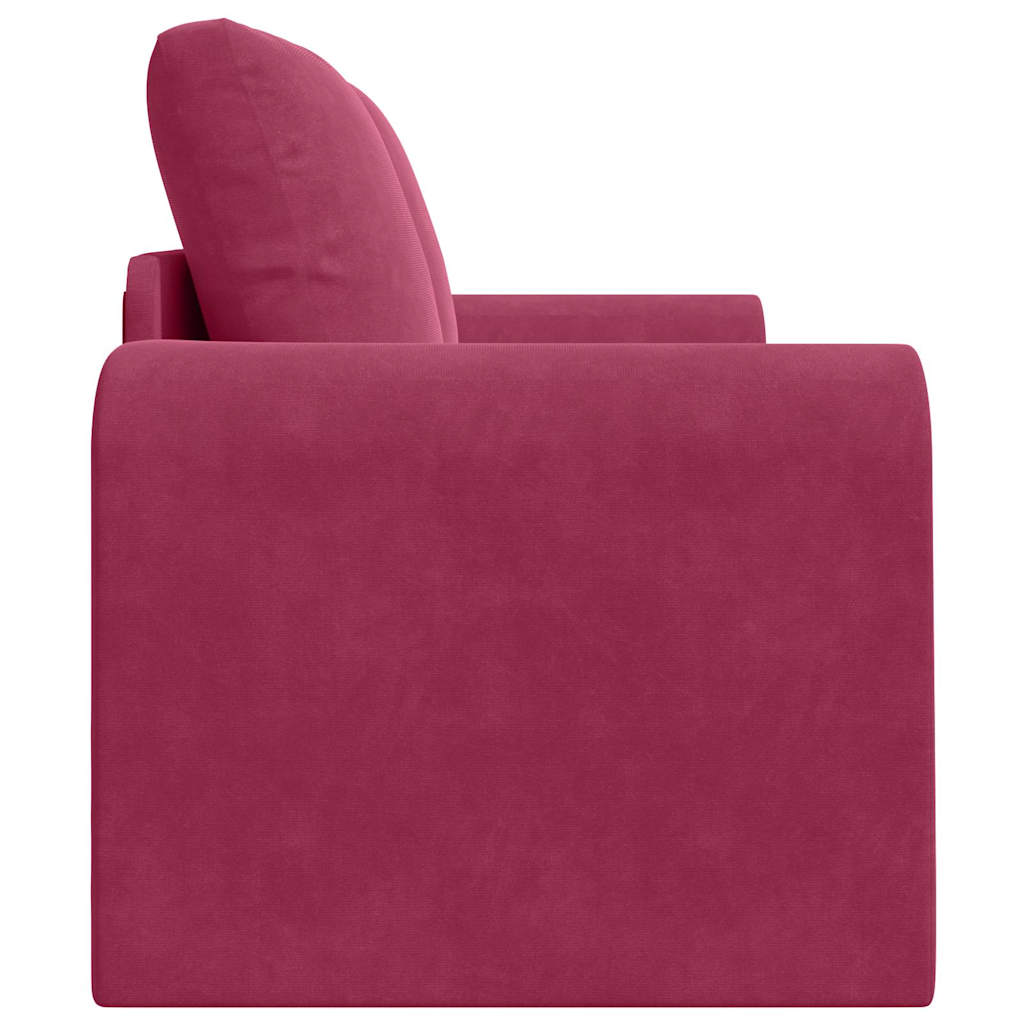 Divano letto Rosso Vino 148 x 71 x 83 cm Velluto