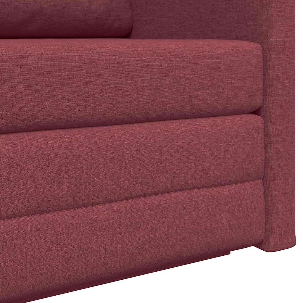 Divano letto Rosso Vino 124 x 71 x 78 cm Tessuto
