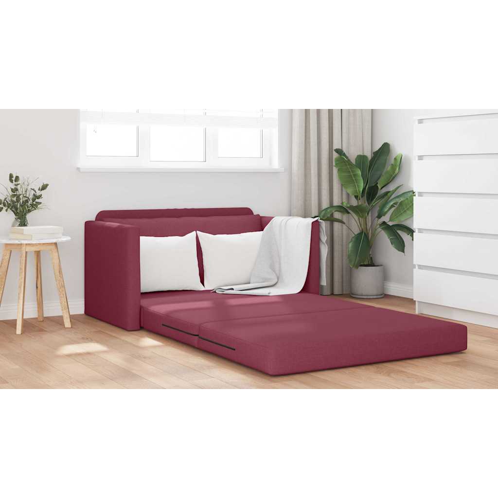 Divano letto Rosso Vino 124 x 71 x 78 cm Tessuto
