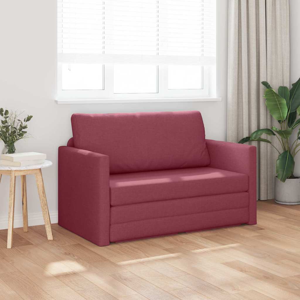 Divano letto Rosso Vino 124 x 71 x 78 cm Tessuto