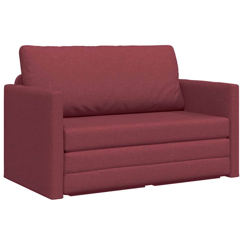 Divano letto Rosso Vino 124 x 71 x 78 cm Tessuto