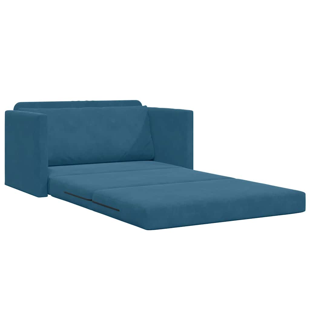 Divano letto Blu 124 x 204 x 61 cm Velluto