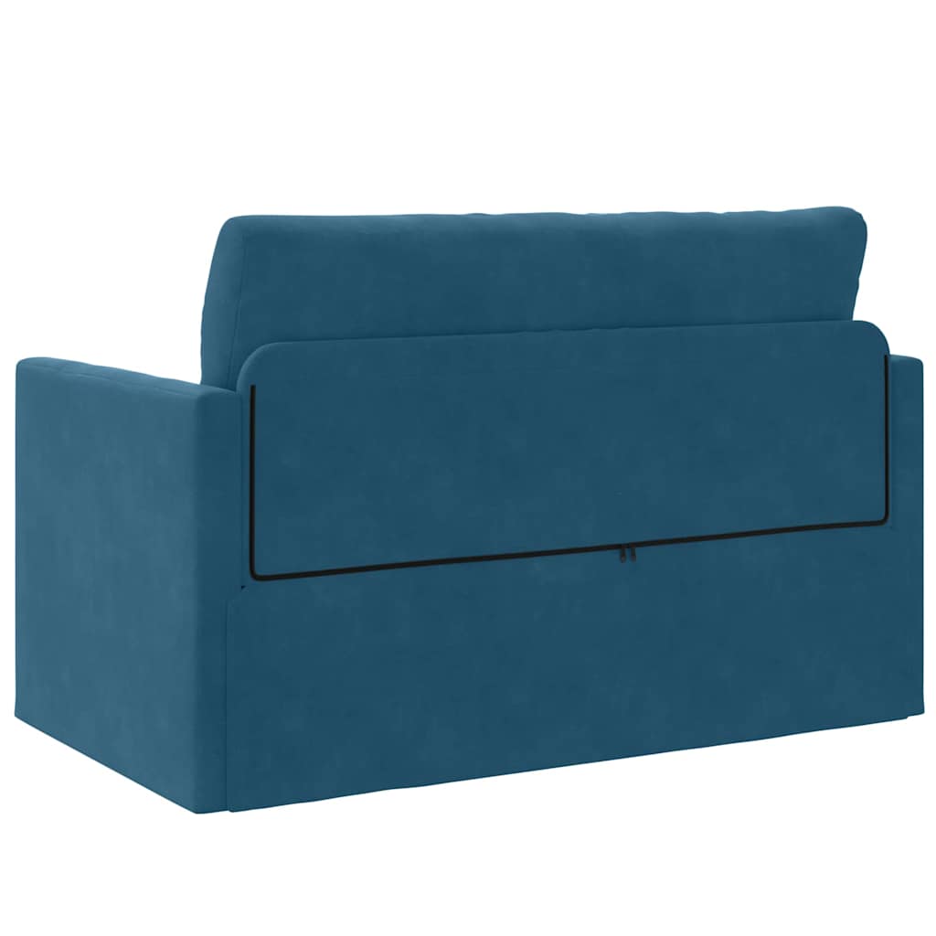 Divano letto Blu 124 x 204 x 61 cm Velluto