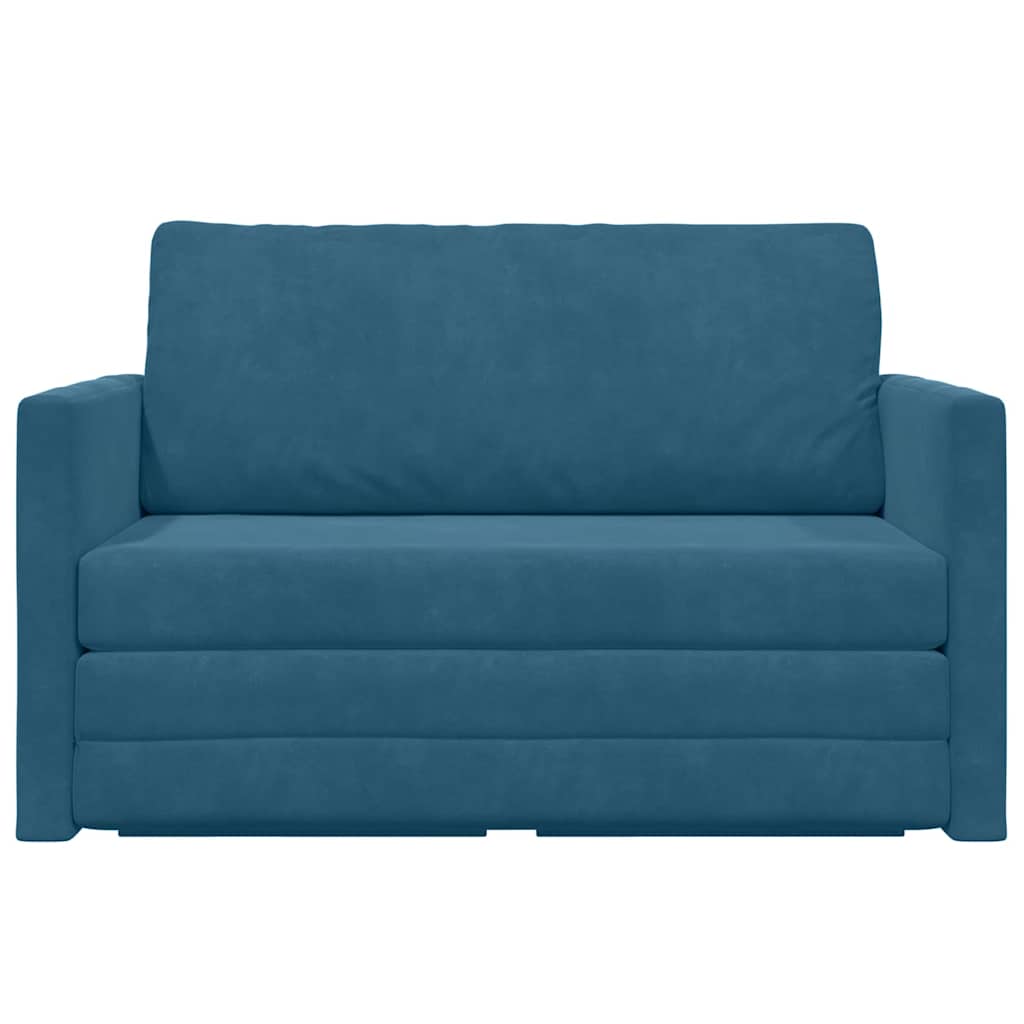 Divano letto Blu 124 x 204 x 61 cm Velluto
