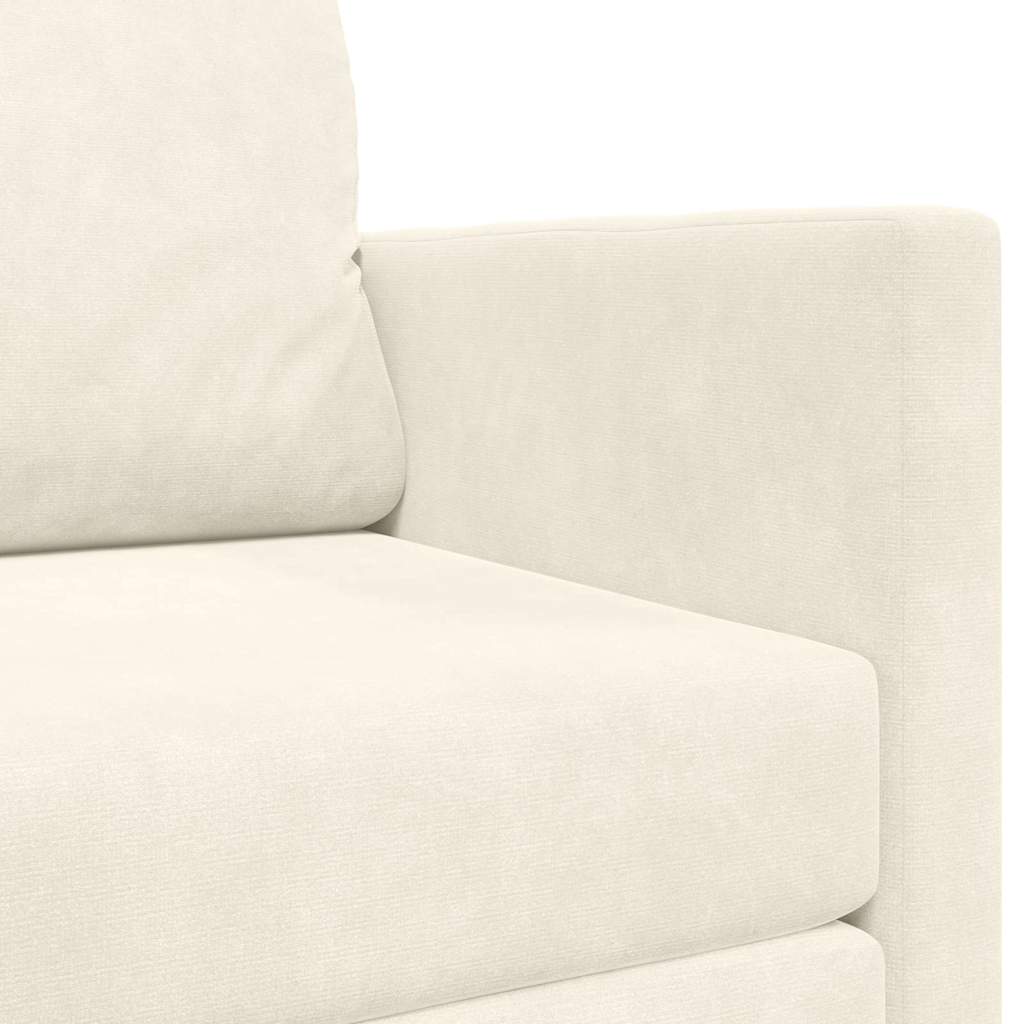 Divano letto Crema 124 x 204 x 61 cm Velluto