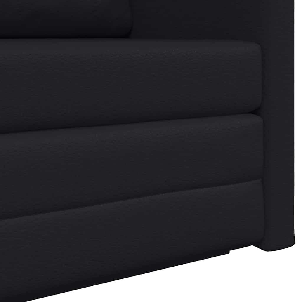 Divano letto Nero 124 x 71 x 78 cm Pelle Artificiale - homemem39