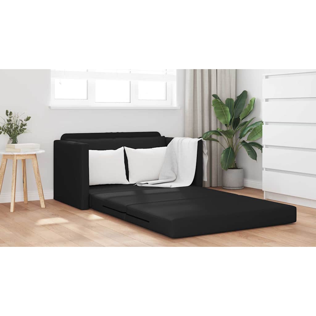 Divano letto Nero 124 x 71 x 78 cm Pelle Artificiale