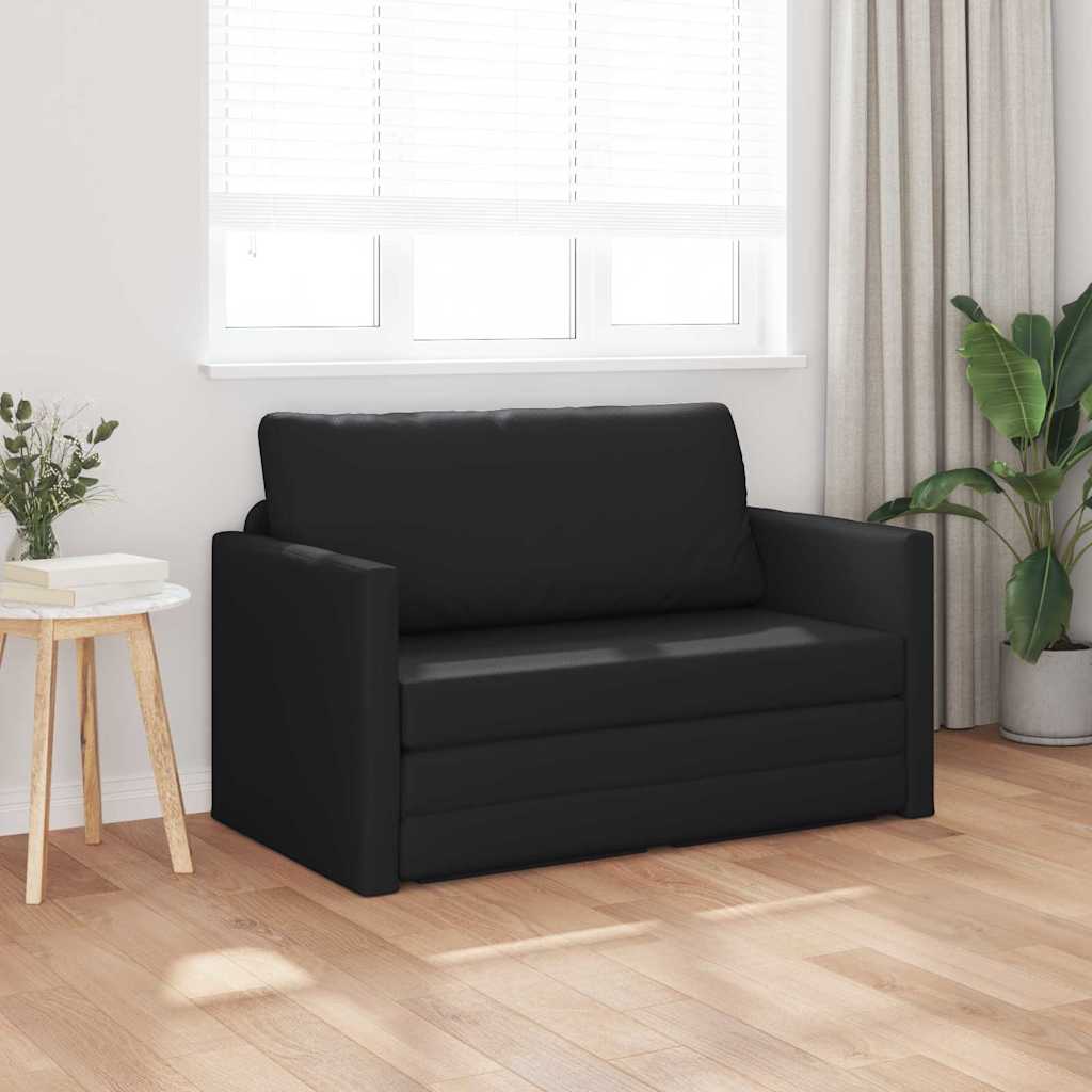 Divano letto Nero 124 x 71 x 78 cm Pelle Artificiale
