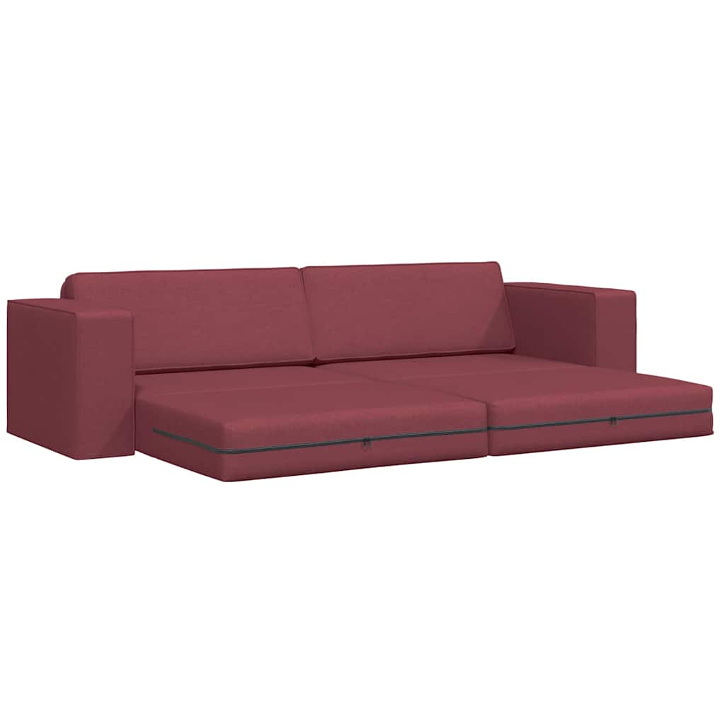 Divano Letto Rosso vino 245 x 78 x 77 cm Tessuto