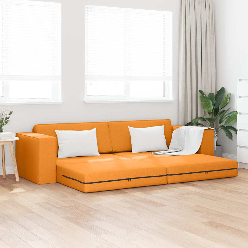Divano Letto Giallo scuro 245 x 78 x 77 cm Tessuto