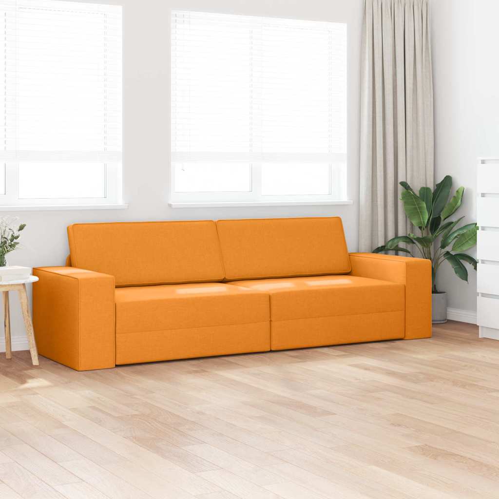 Divano Letto Giallo scuro 245 x 78 x 77 cm Tessuto
